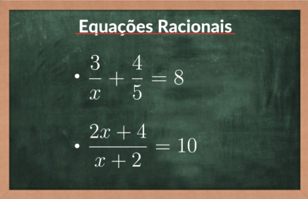 Equações racionais em um quadro negro