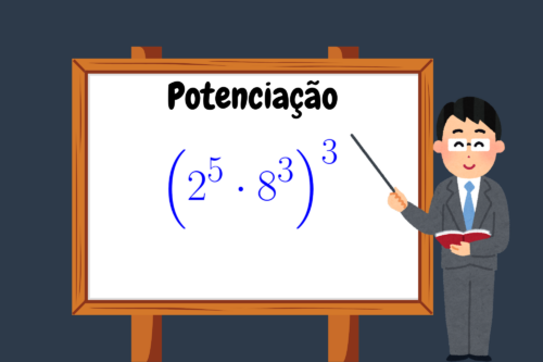 Potências escritas em um quadro