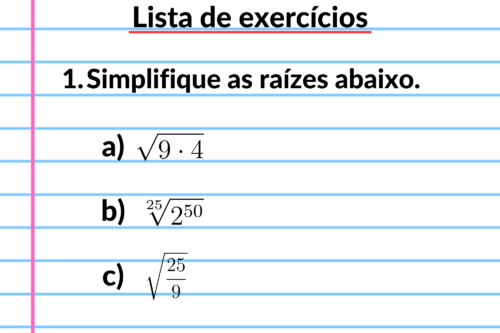 Exercícios de radiciação – Questões diretas