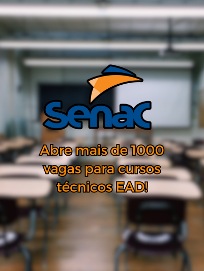 Senai (MG) abre mais de 1000 vagas para cursos técnicos EAD