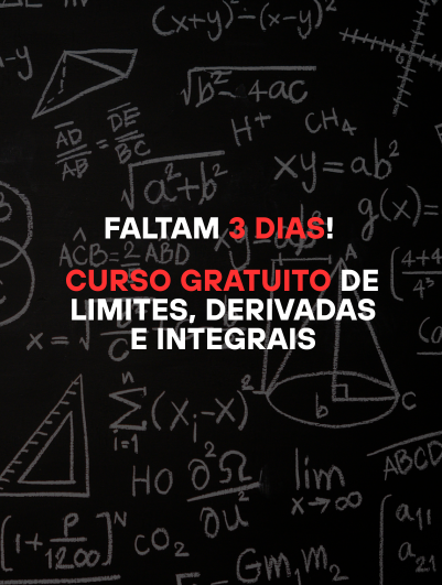 Faltam 3 dias para o curso gratuito de limites, derivadas e integrais