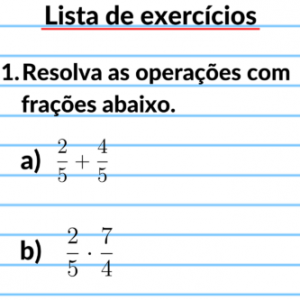 Exercícios de frações – Questões diretas