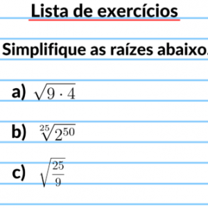 Exercícios de radiciação – Questões diretas